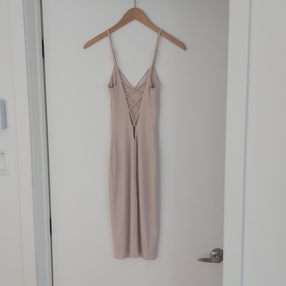 NOOKIE PINK NUDE BODYCON DRESS - Picture 7 of 7